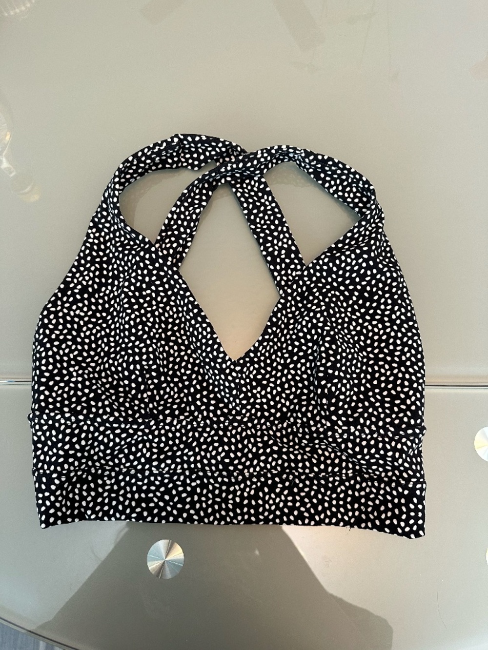 Buffbunny Collection Alpha Bra Black White Speckled Print Size Small